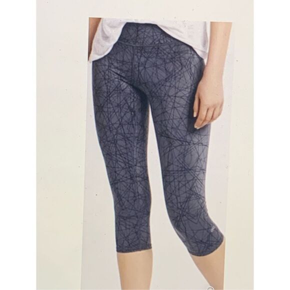 Alo Yoga Gray Geometric Print Capri‎ Leggings Size Small NWOT - Picture 1 of 7